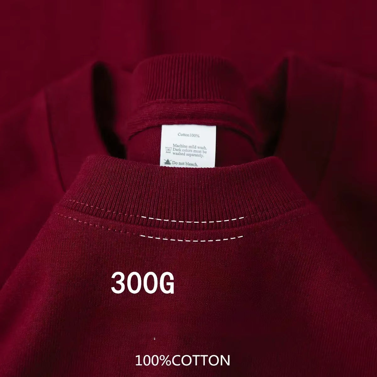 Summer Cotton Heavy Duty 300Grams American Pure Cotton Short Sleeves T-Shirt Men Casual Base Top Oversized T Shirt